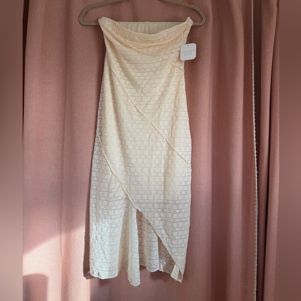 Altar'd State Cream Textured Dress